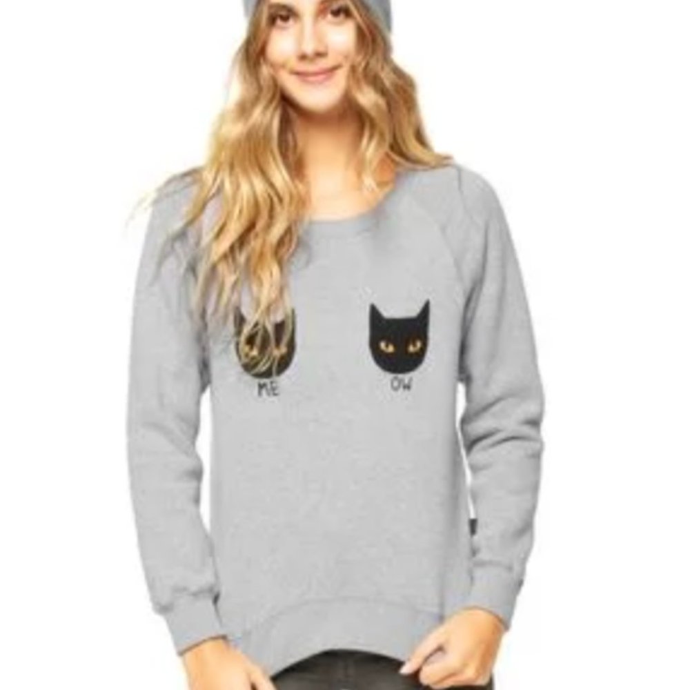 Vans Meow-Za Crew Grey Sweatshirt